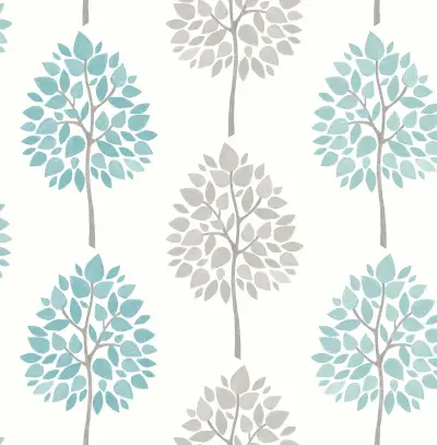 Saar Tree Wallpaper - Aqua