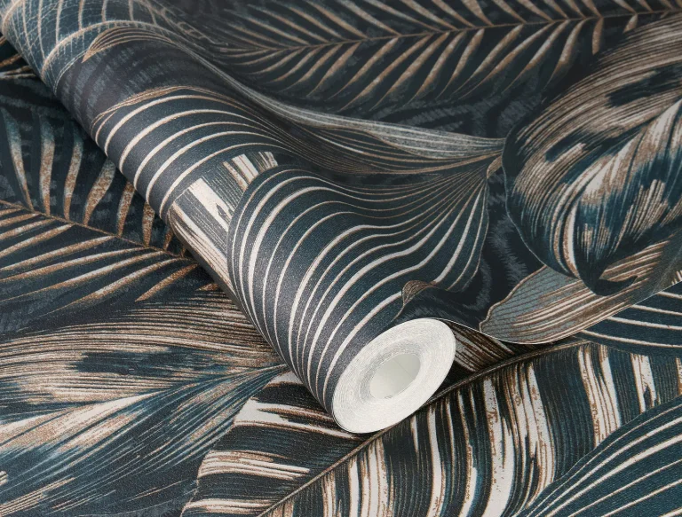 Acacius Tropical Foliage Wallpaper - Dark Blue — Ảnh 6