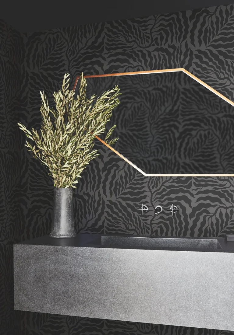 Fern Fronds Wallpaper - Black — Image 6