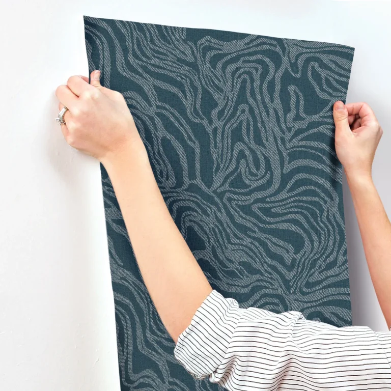 Massar Modern Marbled Wallpaper - Teal — Image 3