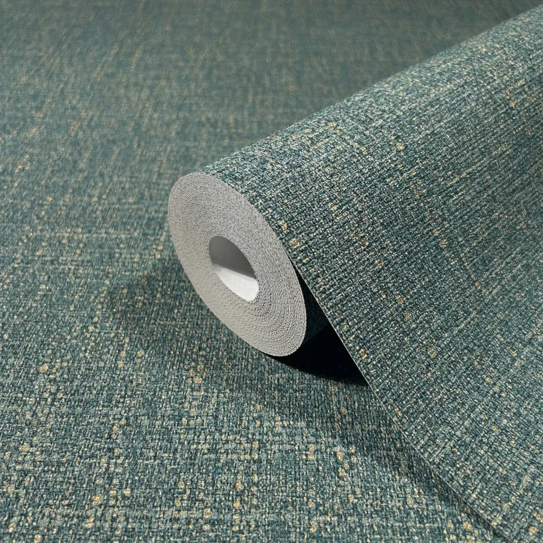 Highland Tweed Faux Fabric Wallpaper - Dark Blue — Ảnh 3