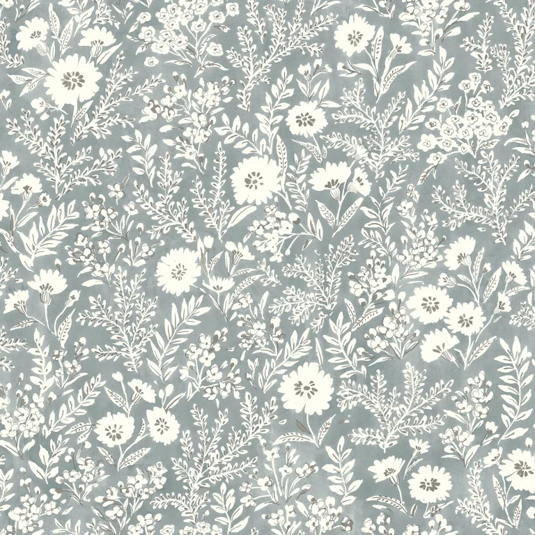 Chesapeake Agathon Floral Wallpaper - Blue