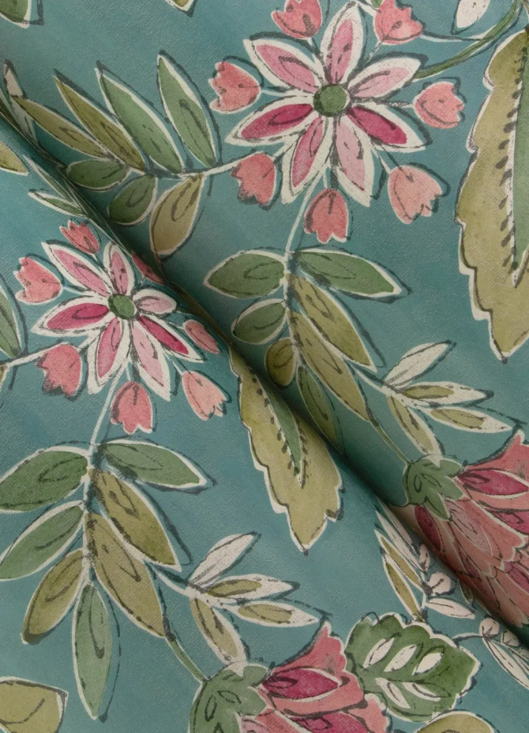 Chesapeake Begonia Floral Trail Wallpaper - Teal — Ảnh 3