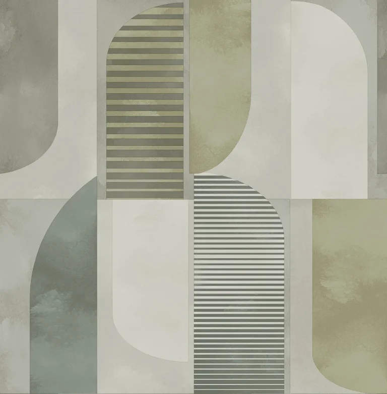 Otto Abstract Geometric Wallpaper - Green — Ảnh 3