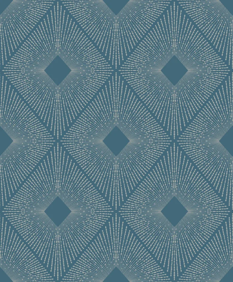 Harlowe Wallpaper - Blue/Silver — Image 5