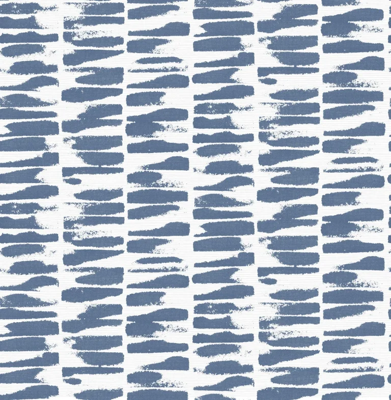 Myrtle Abstract Stripe Wallpaper - Indigo — Image 3