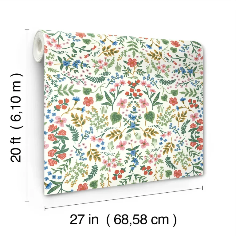 Rifle Paper Co. Wildwood Peel and Stick Wallpaper - Rose — Ảnh 4