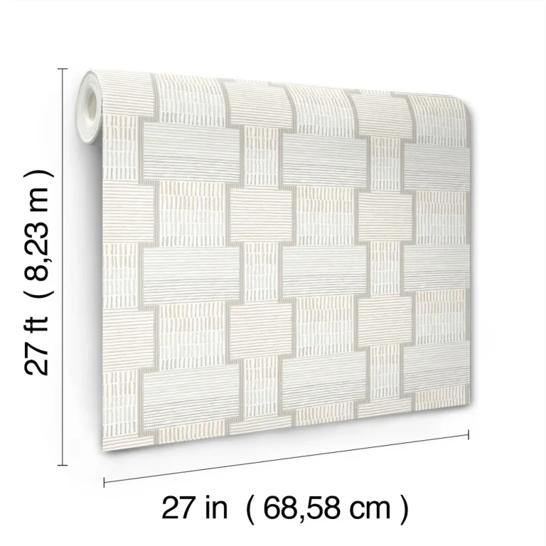 La Broderie Wallpaper - Grey — Image 2