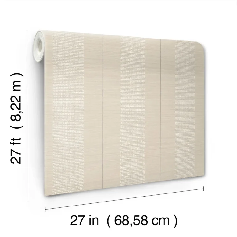 Colbert Stripe Textured Wallpaper - Taupe — Ảnh 2