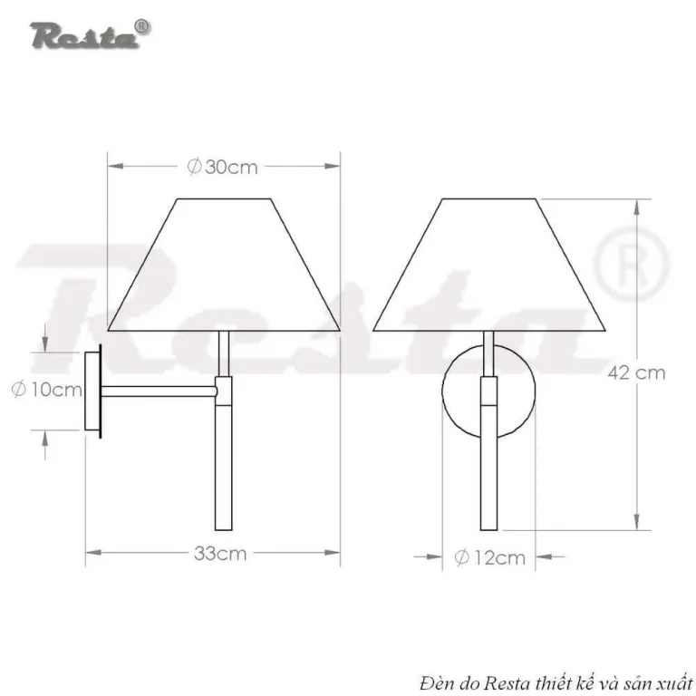 Đèn treo tường Resta 36 - Màu đỏ — Ảnh 8
