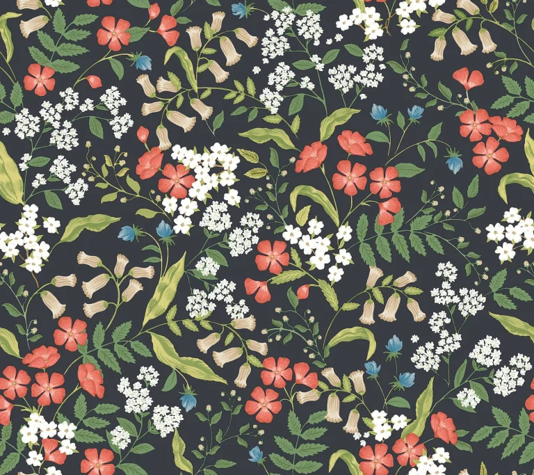 Rifle Paper Co. Sweetbrier Peel and Stick Wallpaper - Black — Ảnh 4