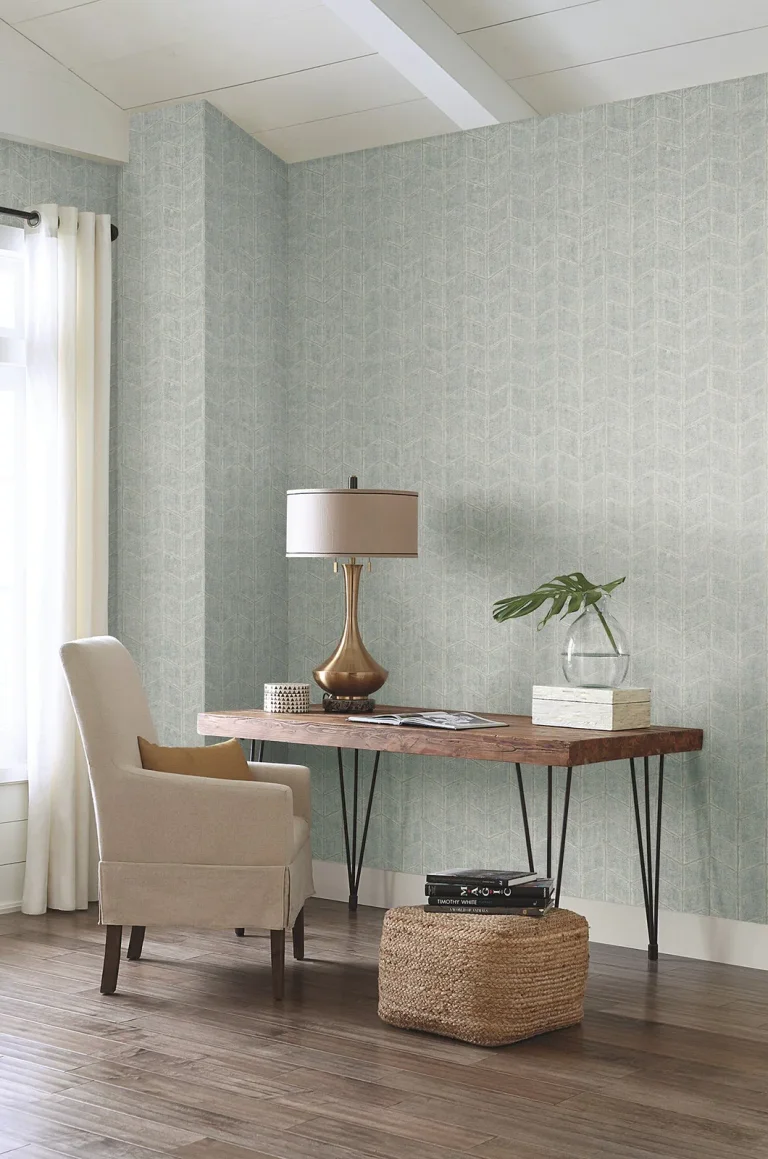 Flatiron Geometric Wallpaper - Grayed Sky — Ảnh 2