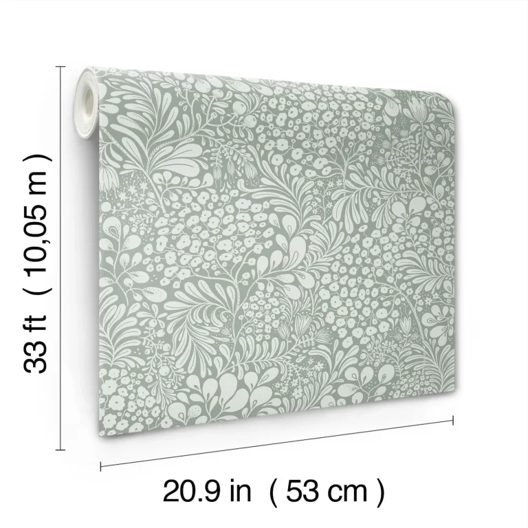 Siv Botanical Wallpaper - Slate — Ảnh 4
