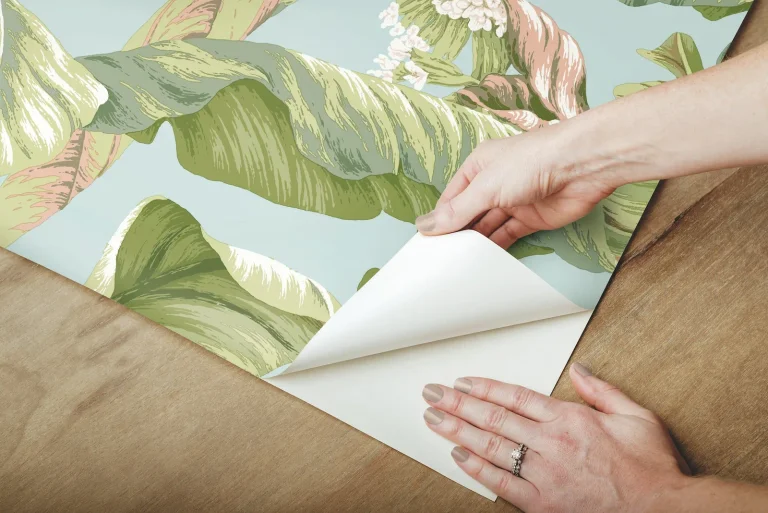 Banana Leaf Peel and Stick Wallpaper - Blue/Green — Ảnh 3
