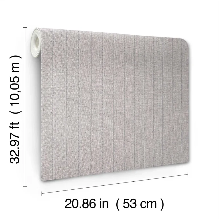 Cording Stripe Wallpaper - Dove Grey — Ảnh 4