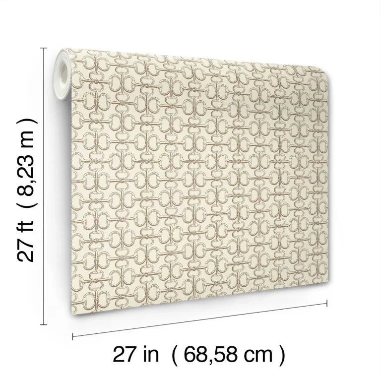 Ronald Redding Polo Horse Bits Wallpaper - Beige — Ảnh 7