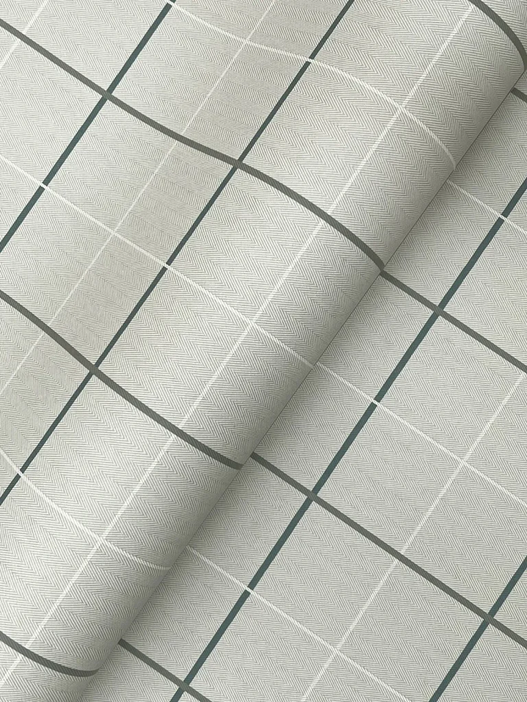 Ronald Redding Tattersall Plaid Wallpaper - Grey — Ảnh 6