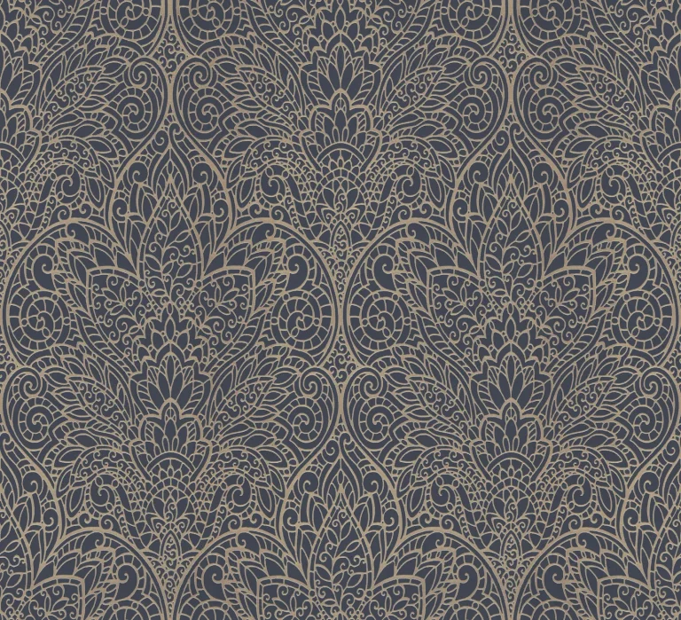 Candice Olson Paradise Wallpaper - Navy/Gold