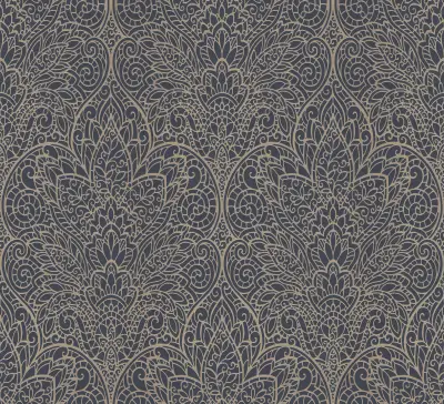 Candice Olson Paradise Wallpaper - Navy/Gold