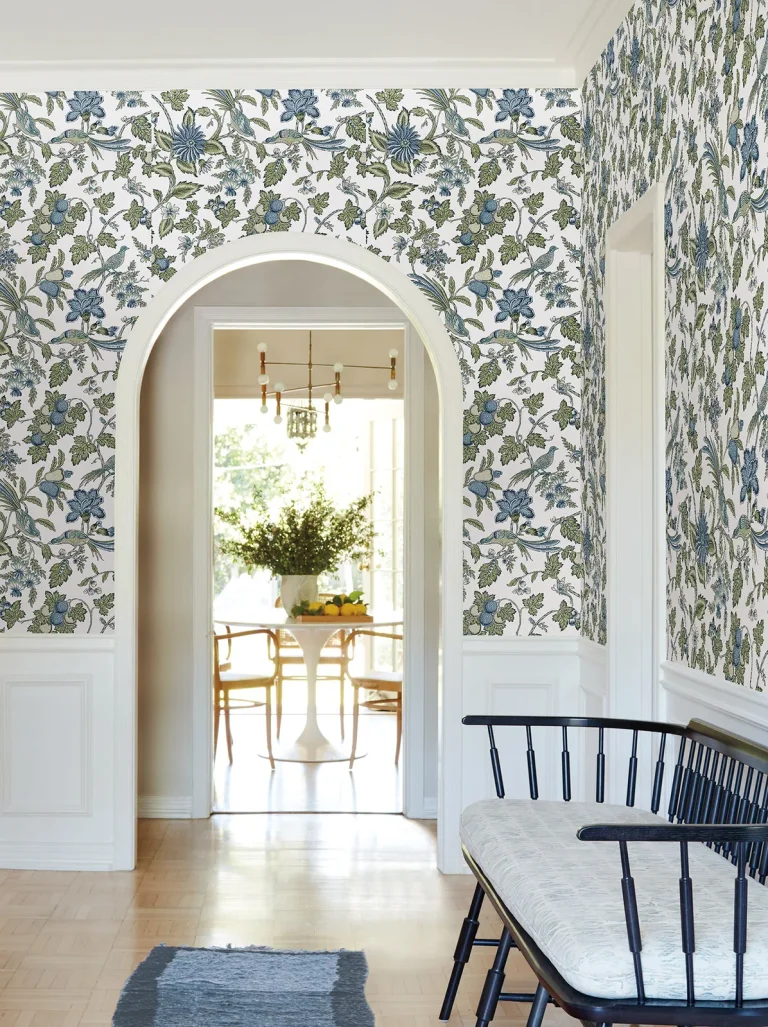 Parterre Jacobean Wallpaper - Blue — Ảnh 3