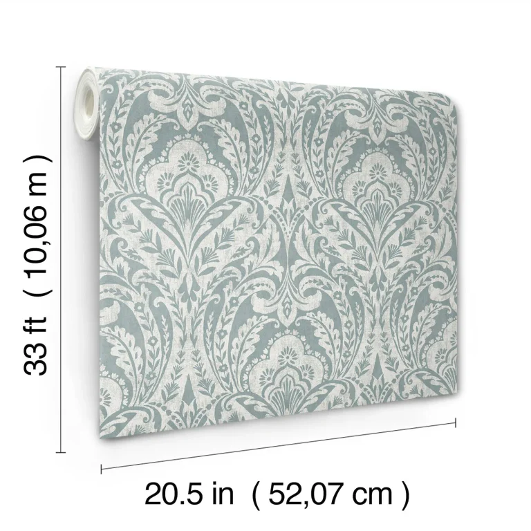 Berkshire Damask Wallpaper - Denim — Ảnh 7