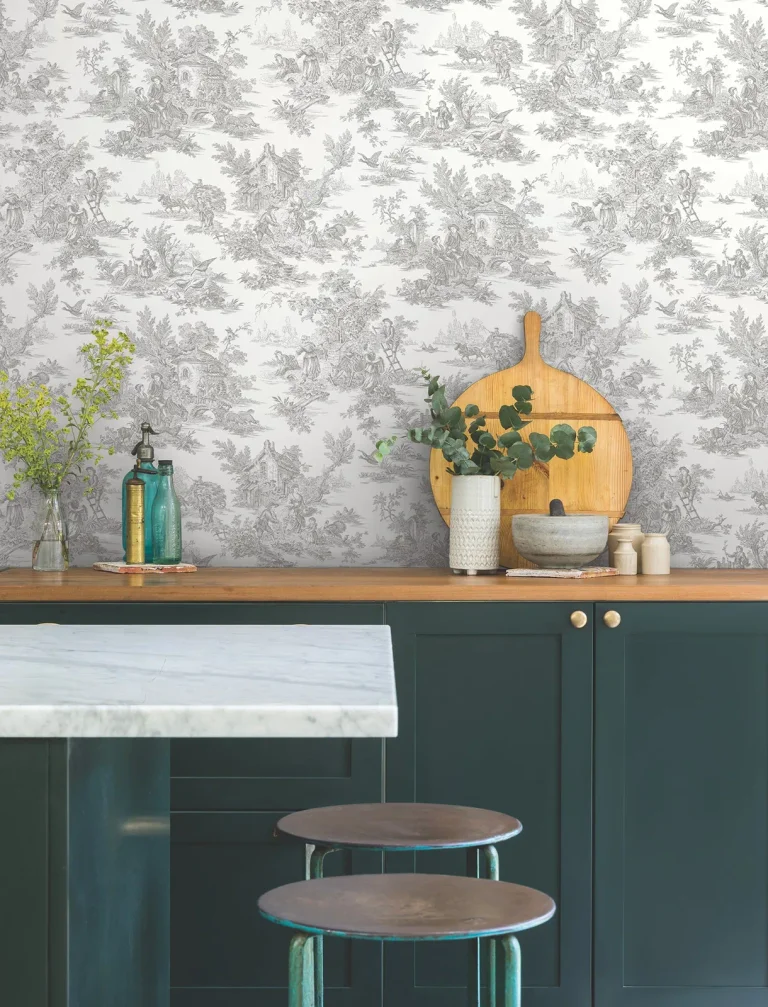 Campagne Toile Wallpaper - Grey — Ảnh 3