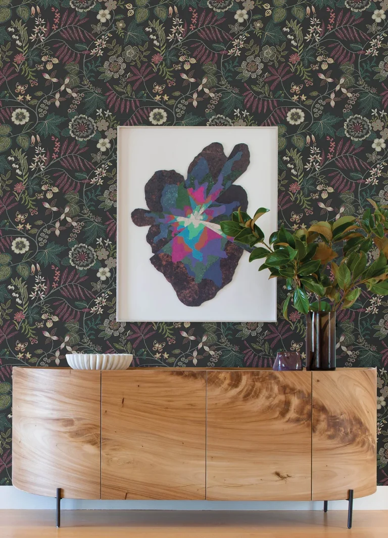 Marilyn Floral Trail Wallpaper - Black — Ảnh 4