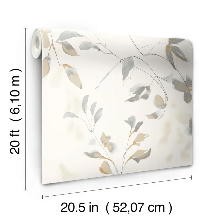 Candice Olson Linden Flower Peel and Stick Wallpaper - Soft Neutral — Image 2