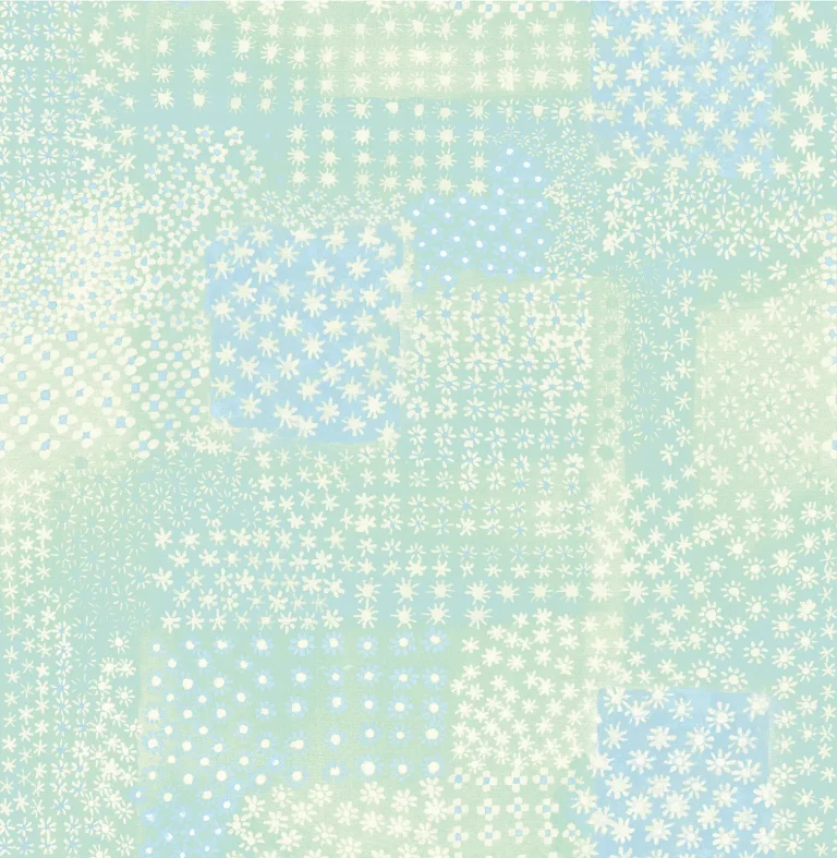 Flower Patchwork Wallpaper - Green — Image 3