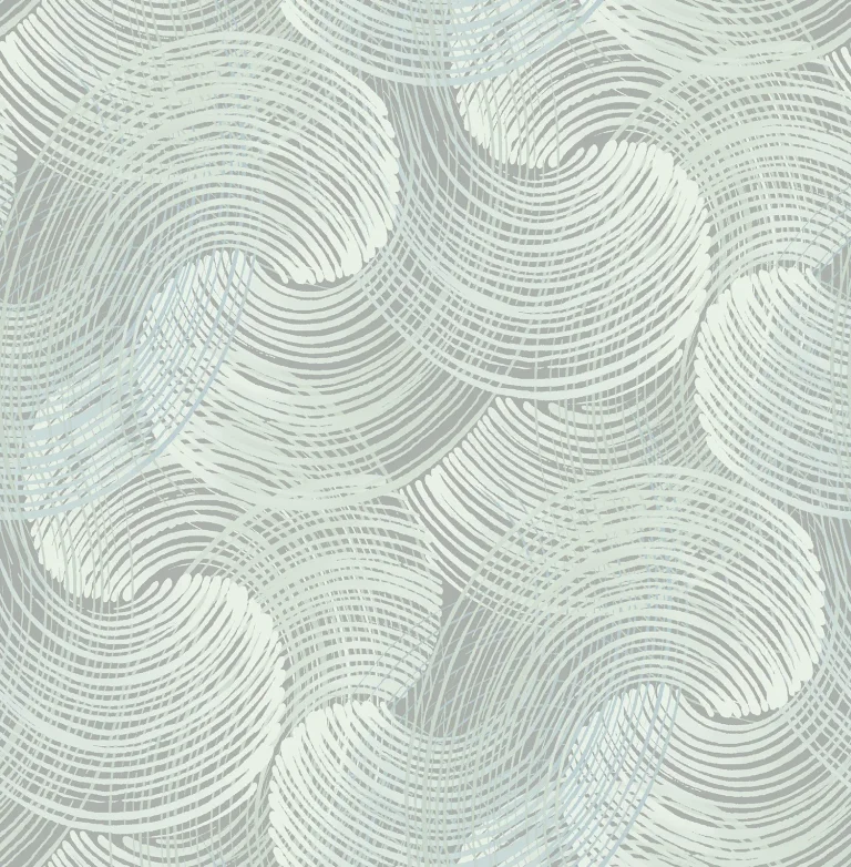 Karson Swirling Geometric Wallpaper - Teal — Ảnh 2