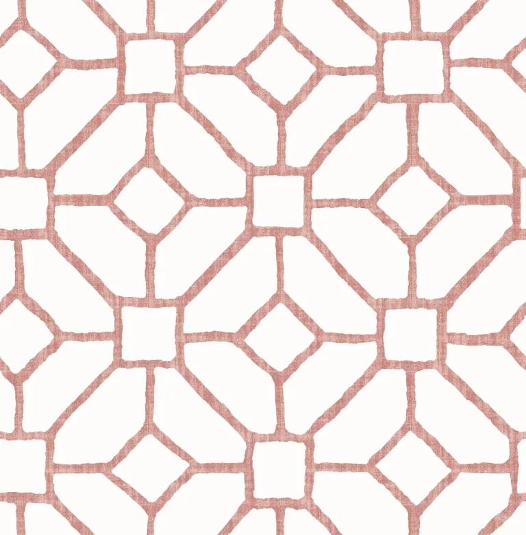 Addis Trellis Wallpaper - Coral — Ảnh 3