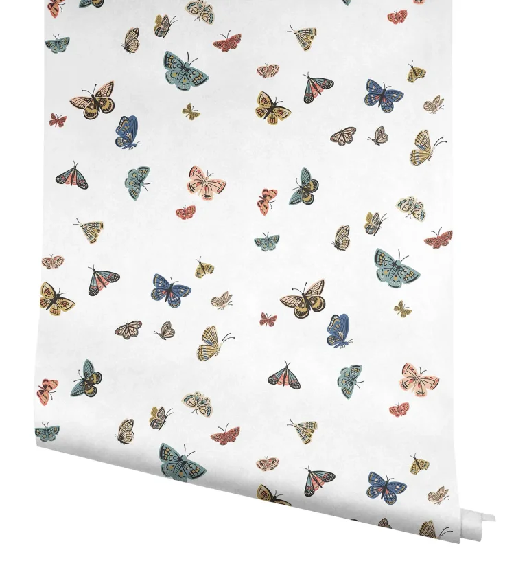 Rifle Paper Co. Butterfly House Wallpaper - White — Ảnh 3