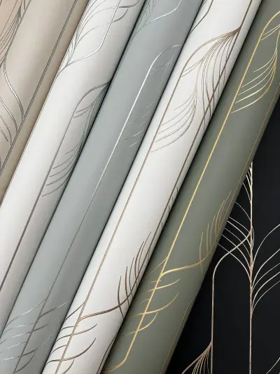 Candice Olson Elemental Thread Wallpaper - Blue & Silver
