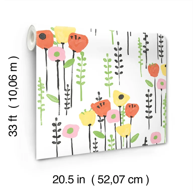 Mabel Floral Field Wallpaper - Yellow — Ảnh 3