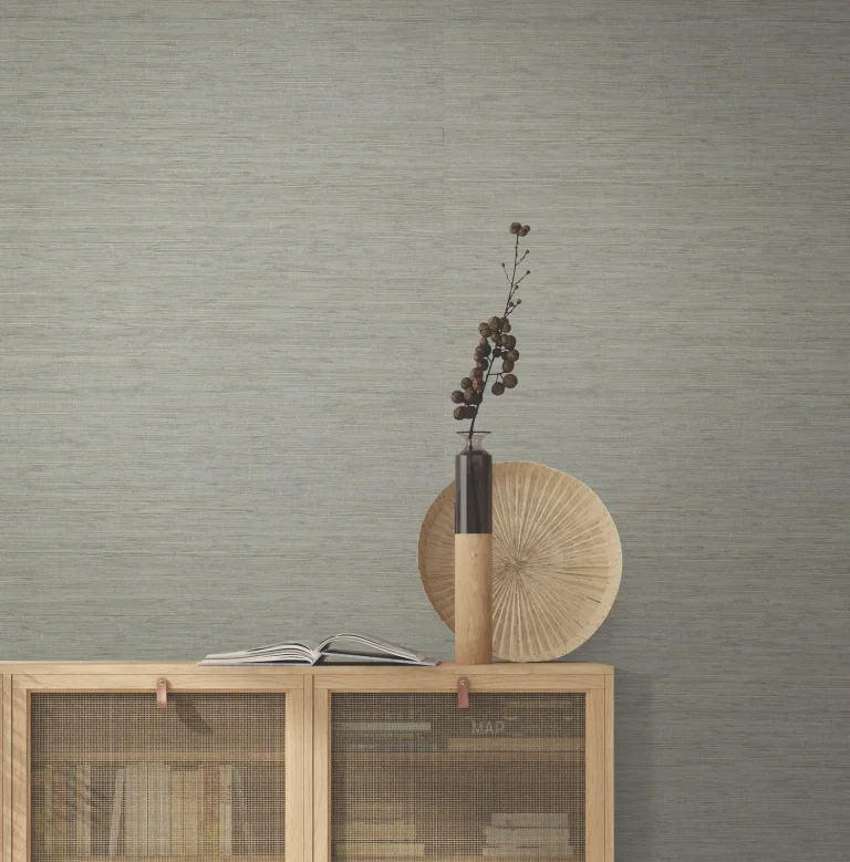 Ronald Redding Painted Hemp Wallpaper - Light Grey — Ảnh 4