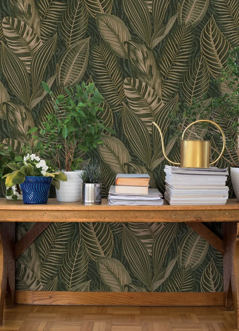 Acacius Tropical Foliage Wallpaper - Dark Green — Ảnh 5
