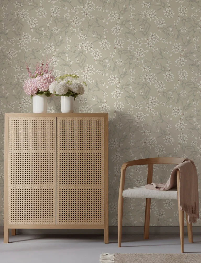 Paradis Bouquet Toss Wallpaper - Grey — Image 3