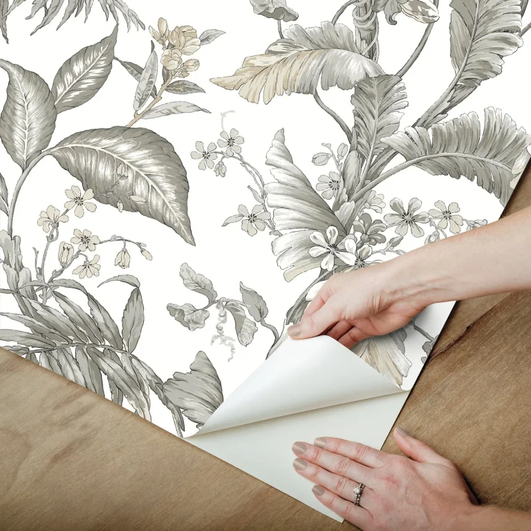 Fiji Garden Peel and Stick Wallpaper - White — Ảnh 6