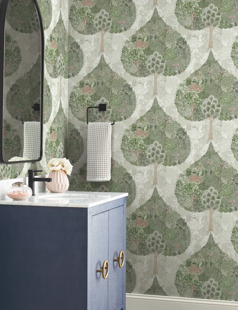 Mystic Forest Wallpaper - Green/Coral — Ảnh 4