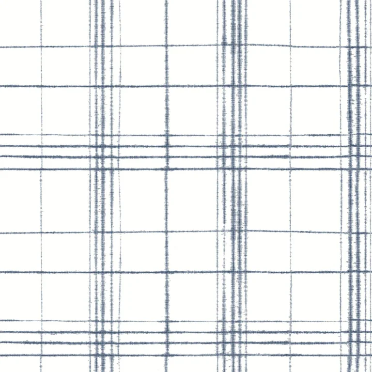 Farmhouse Plaid Wallpaper - Navy/White — Ảnh 3