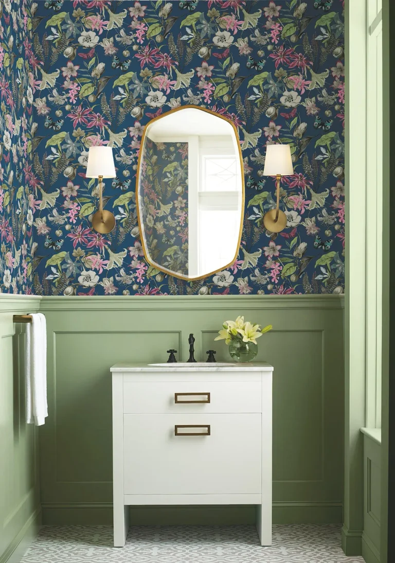 Butterfly House Wallpaper - Navy — Ảnh 5