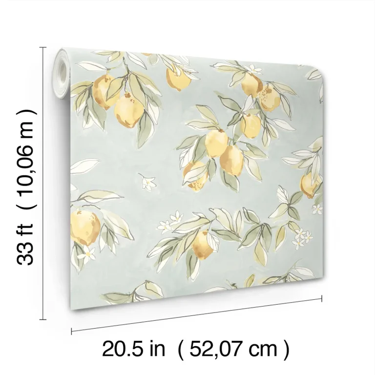 Chesapeake Lemonade Citrus Wallpaper - Aqua — Ảnh 3