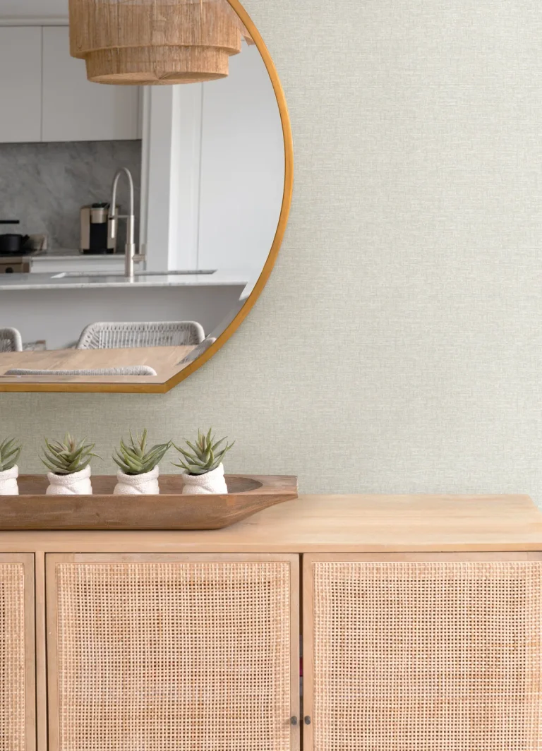 Minerva Texture Geometric Wallpaper - Cream — Image 4