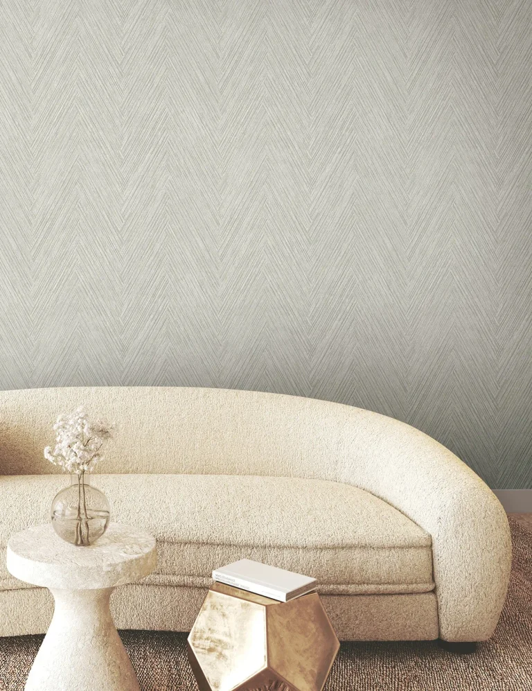 Thatched Chevron Wallpaper - Dove — Ảnh 7