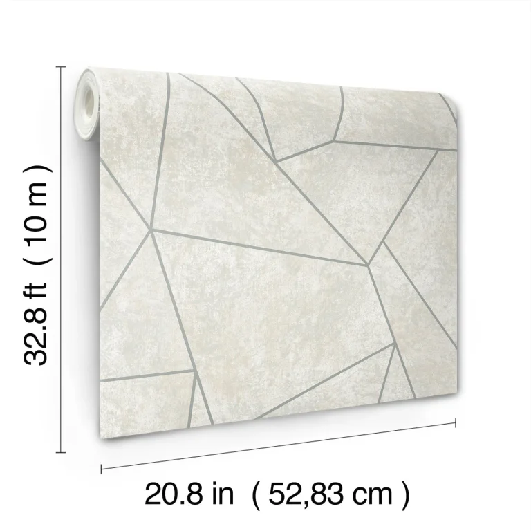Nazca Wallpaper - Neutral/Silver — Ảnh 3