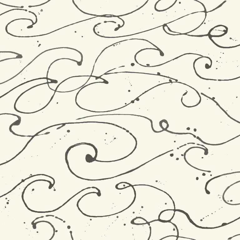 Chesapeake Kuroshio Ocean Wave Wallpaper - Charcoal