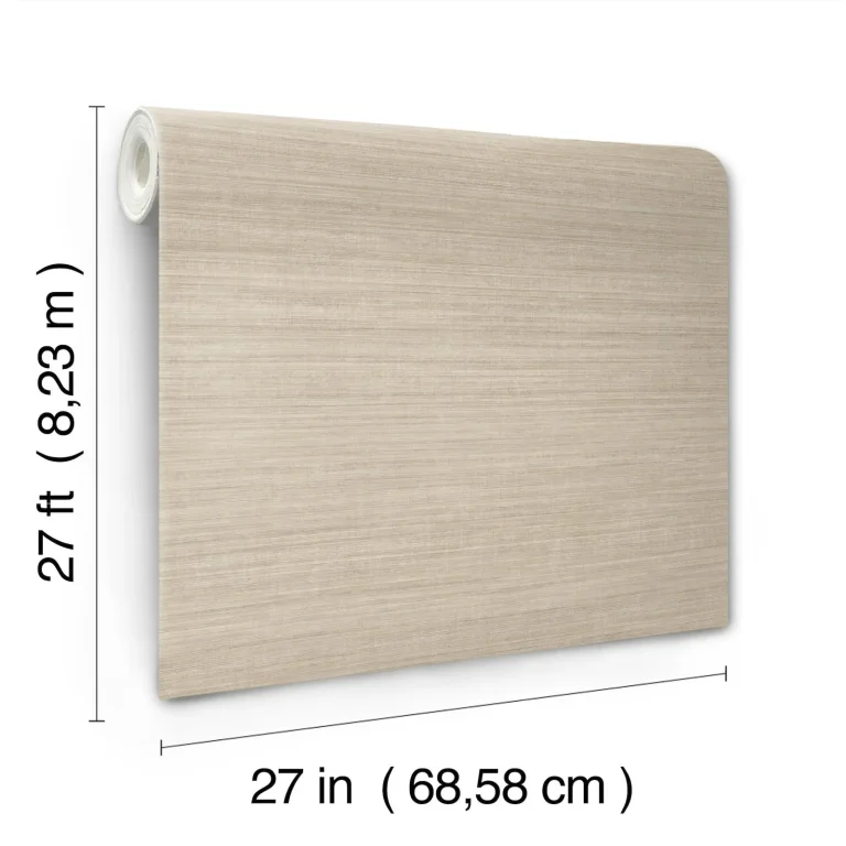 Silk Essence Faux Fabric Wallpaper - Khaki — Ảnh 2