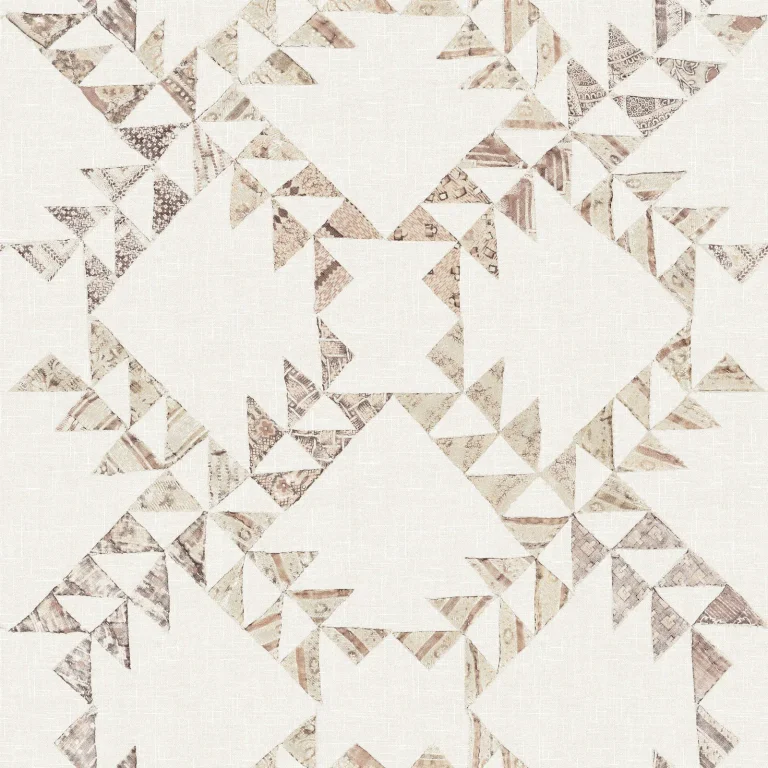 Chesapeake Scrap Quilt Wallpaper - Brown — Ảnh 6