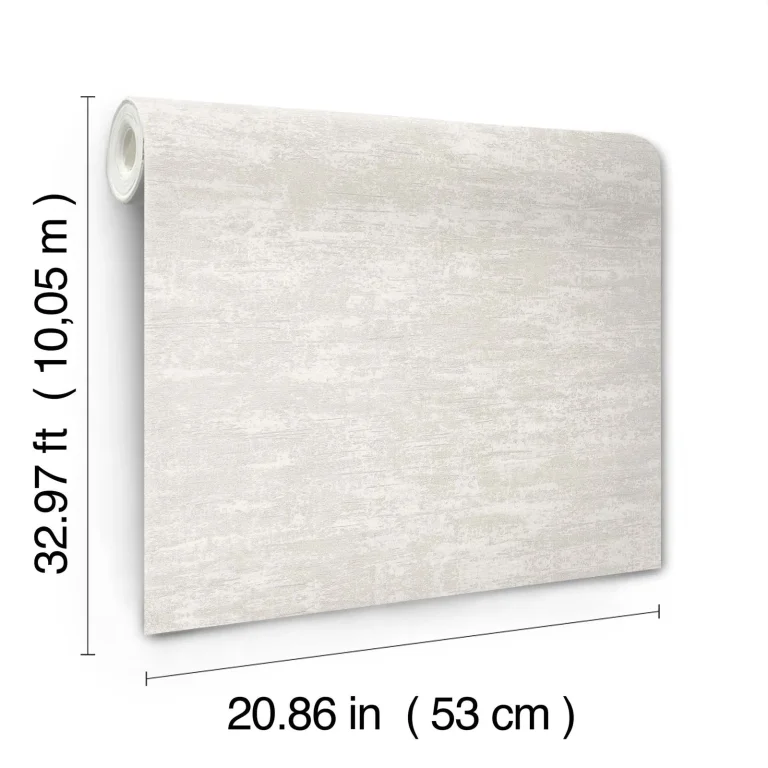 Weathered Stucco Wallpaper - Pearl — Image 4