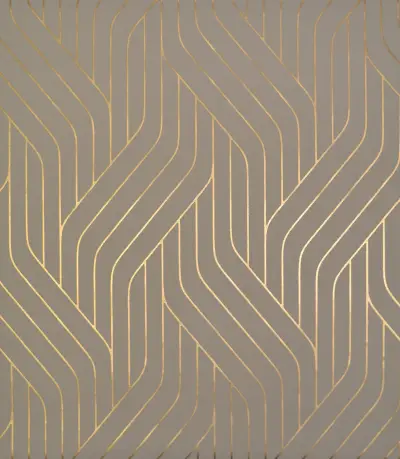Ebb & Flow Wallpaper - Khaki/Gold